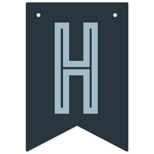 Kinder Modern Blue Sports Boys Birthday Vlaggetjes (Tweede vlag)