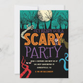 Kinder moderne enge griezelige Halloween kostuumfe Kaart (Voorkant)