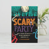 Kinder moderne enge griezelige Halloween kostuumfe Kaart (Staand voorkant)