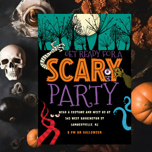 Kinder moderne enge griezelige Halloween kostuumfe Kaart