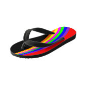 Kinder moderne geometrische regenboog kleur streep teenslippers (Schuin)