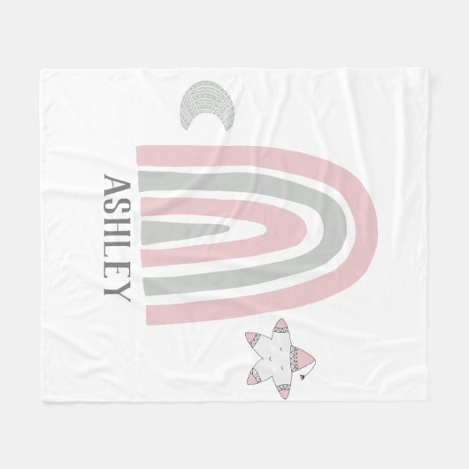 Kinder moderne regenboog, speciaal aangepast fleece deken (Voorkant (Horizontaal))