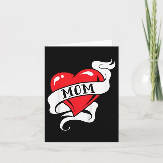 Kinder moeder hart Tattoo voor Moederdag liefde mo Kaart (Voorkant)