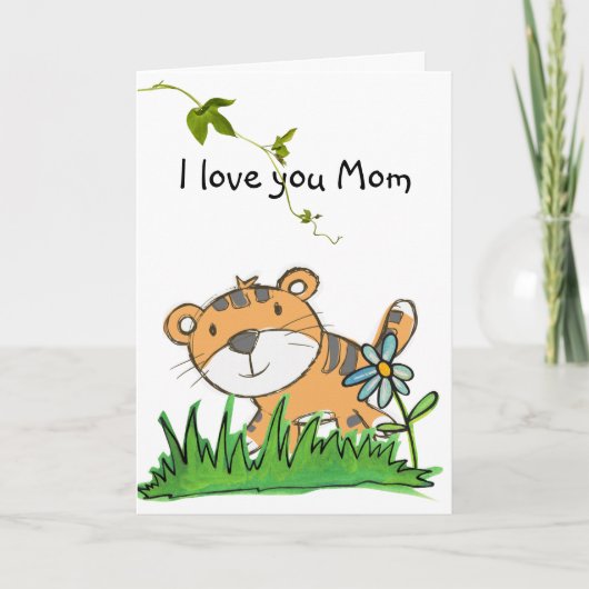 kinder moederdag wenskaart kaart (Voorkant)