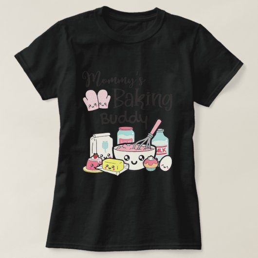 Kinder Mommys Baking Buddy Baking Lover Baker Baby T-shirt (Design voorkant)