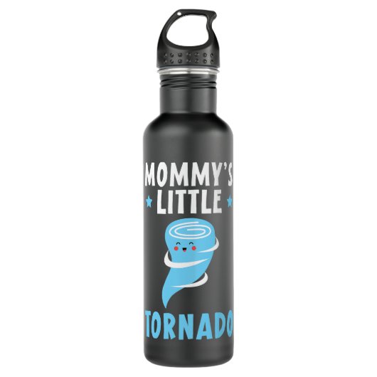 Kinder Mommys Little Tornado Toekomstige Meteorolo Waterfles (Voorkant)