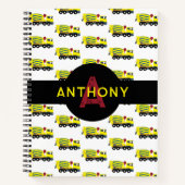 Kinder monogram betonvrachtwagenbouw notitieboek (Voorkant)