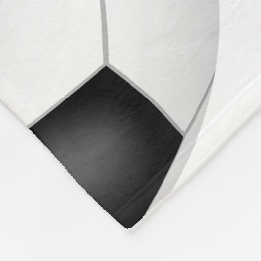 kinder monogram boven gigantische voetballen fleece deken (Hoek)