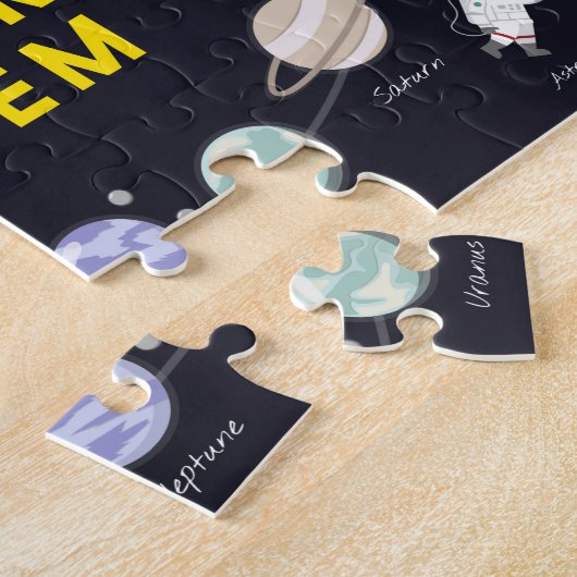 Kinder monogram Sstronomie Astronaut Legpuzzel (Zijkant)
