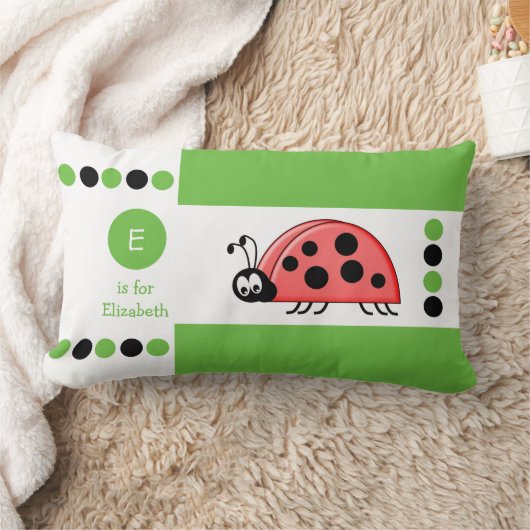 Kinder monogram van witte ladybird kussen (Deken)