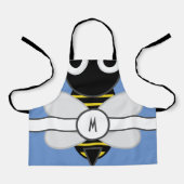 Kinder Monogrammed BumbleBee Apron Schort (Voorkant)