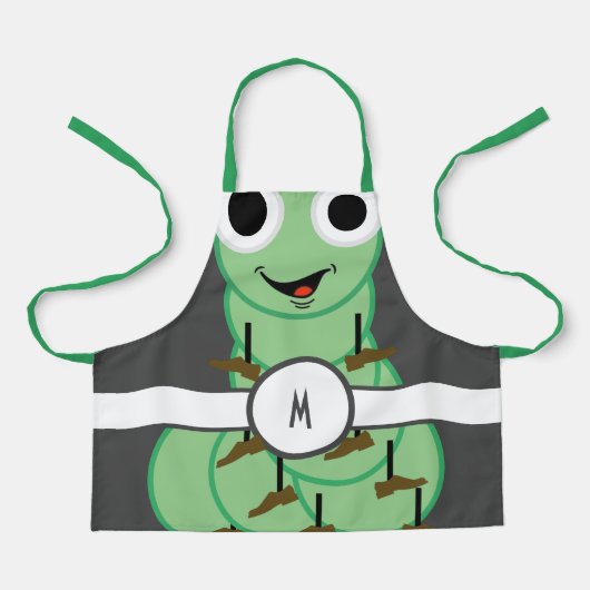 Kinder monogrammen Caterstyle Apron Schort (Voorkant)