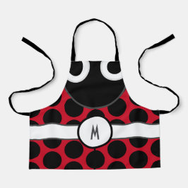 Kinder monogrammen Ladybug Apron Schort
