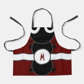 Kinder monogrammen zwarte Ant Apron Schort (Voorkant)