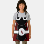 Kinder monogrammen zwarte Ant Apron Schort (Insitu)
