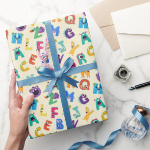 Kinder Monster ABC Gekke Alfabet Monsters Cadeaupapier