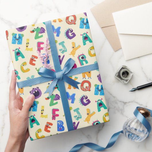 Kinder Monster ABC Gekke Alfabet Monsters Cadeaupapier (Geschenken)