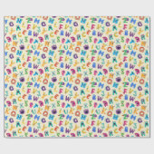 Kinder Monster ABC Gekke Alfabet Monsters Cadeaupapier (Vlak)