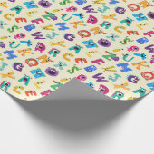 Kinder Monster ABC Gekke Alfabet Monsters Cadeaupapier (Hoek)