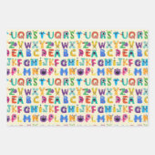 Kinder Monster ABC Gekke Alfabet Monsters Inpakpapier Vel (Voorkant 2)