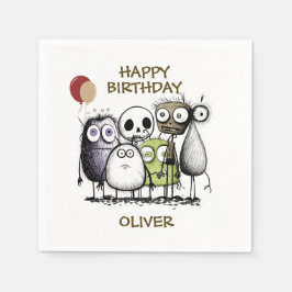 Kinder Monster Birthday Servet