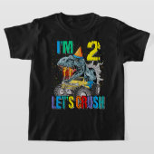 Kinder monster Truck 2 jaar oud T-shirt 2e verjaar (Laagn)