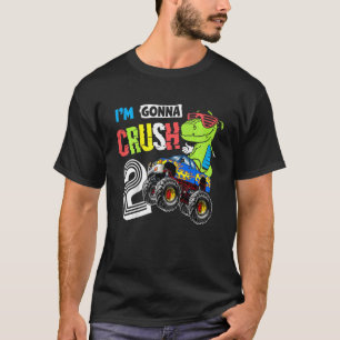Kinder monster Truck 2e verjaardag 2 jaar oud Birt T-shirt