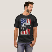 Kinder monster Truck American Flag Racing Usa Patr T-shirt (Voorkant volledig)