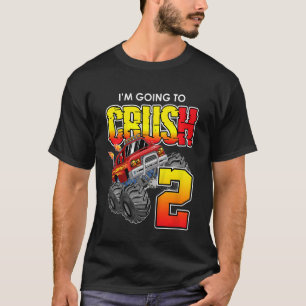 Kinder monster Truck Birthday 2 Year Old 2nd Birth T-shirt