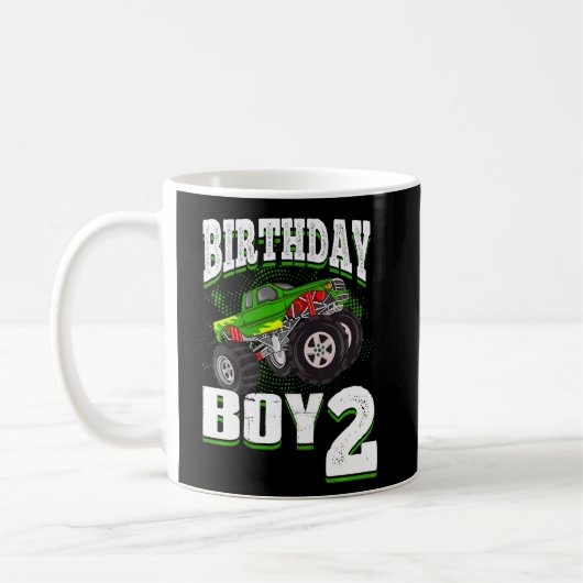 Kinder monster Truck Birthday Boy is 2 Kinder 2e g Koffiemok (Links)
