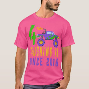 Kinder Monster Truck Birthday Party - Vier jaar ou T-shirt