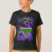 Kinder Monster Truck Crushing "Age" Verjaardag T-s T-shirt (Voorkant)