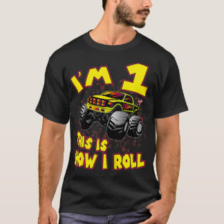Kinder Monster Truck IM 1 Zo rol ik 1e BI T-shirt