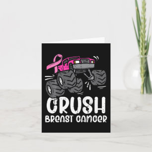 Kinder monster Truck Pink Breast Cancer Awareness Kaart