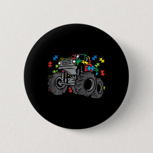 Kinder Monster Truck Puzzles Cute Kinder Autism Aw Ronde Button 5,7 Cm