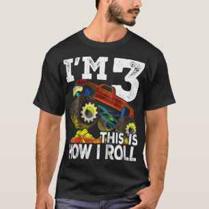 Kinder Monster Truck Rally 3e Verjaardagsfeest - 3 T-shirt