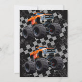 Kinder Monster Truck Rally 3rd Birthday Party Kaart (Achterkant)