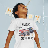 Kinder Monster Trucks Verjaardag T-shirt