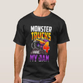 Kinder Monster Trucks zijn mijn jam 4e verjaardag  T-shirt (Voorkant)
