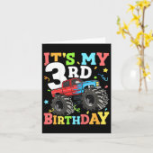 Kinder monstertruck is mijn 3e verjaardagsjongen 3 kaart (Gele Bloem)