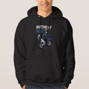 Kinder Motorcross Dirty Bike 7th Birthday Boy Part Hoodie