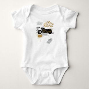 Kinder Motorfiets graffiti wit T-shirt