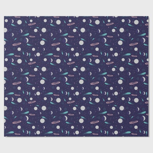 Kinder motormeteor Black Hole Planet Comet Cadeaupapier (Vlak)