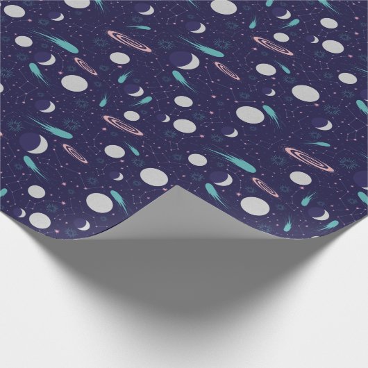 Kinder motormeteor Black Hole Planet Comet Cadeaupapier (Hoek)