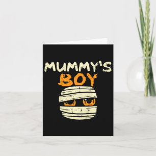 Kinder Mummy's Boy Funny Cute Toddler Boys Hallowe Kaart