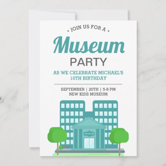 Kinder museumverjaardag kaart (Voorkant)