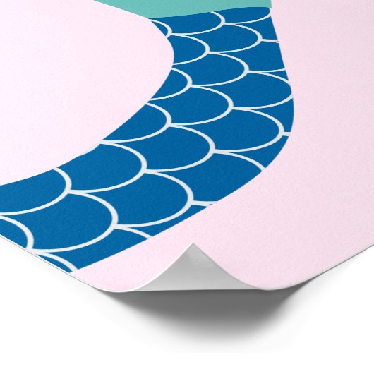 Kinder Muur Decor Modern Magical Mermaid Tail Poster (Hoek)