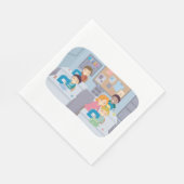 Kinder naaiklasse plezier knutselen en leren servet (Hoek)