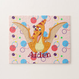 Kinder naam Dinosaur Puzzle Learning Activity Legpuzzel