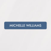 Kinder naam eenvoudig blauw grijs palet labels (Design 1)